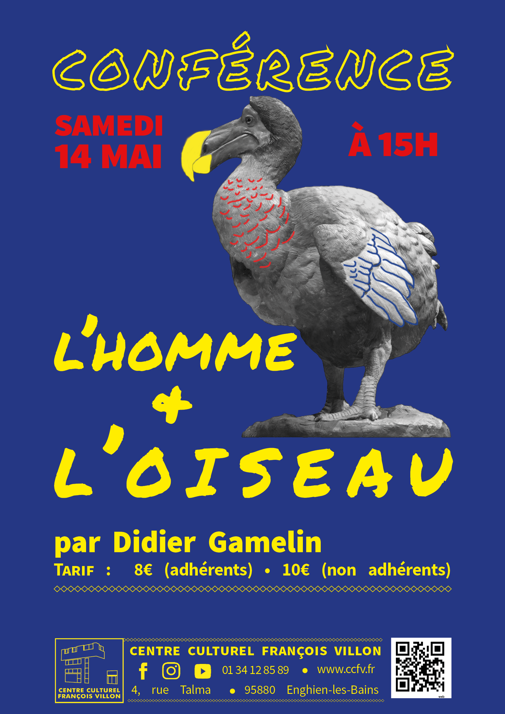 Affiche conference CCFV Homme et l'Oiseau