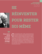 Couverture du supplément magazine, sur fond rose avec une photo noir et blanc du maire, un titre et une introduction en vert clair