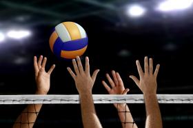 Photo de mains tendues vers un ballon de volley ball