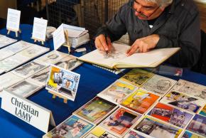cartes postales lors du salon Festicart'