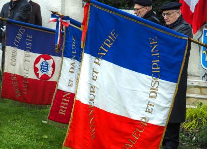 commémoration du 5 décembre d'Enghien-les-Bains drapeaux