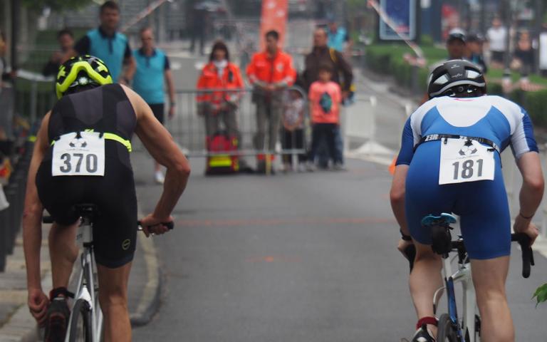 sportifs vélo course triathlon 2018 Enghien-les-Bains