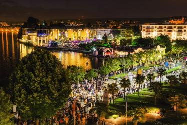 ville d'Enghien-les-bains de nuit