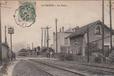La gare de la Barre Ormesson carte postale